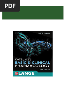 Katzung's Basic and Clinical Pharmacology, 16th Edition Todd W. Vanderah - Ebook PDF All Chapters Instant Download
