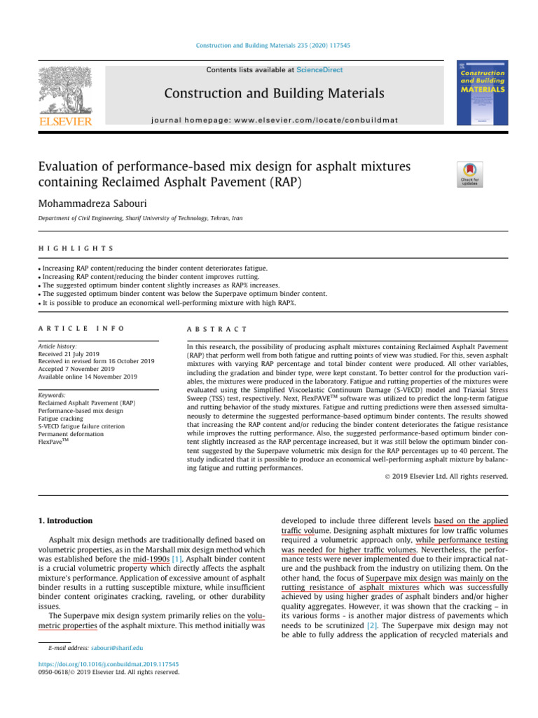 Sabouri - 2020 - Evaluation of Performance-Based Mix Design For Asp ...