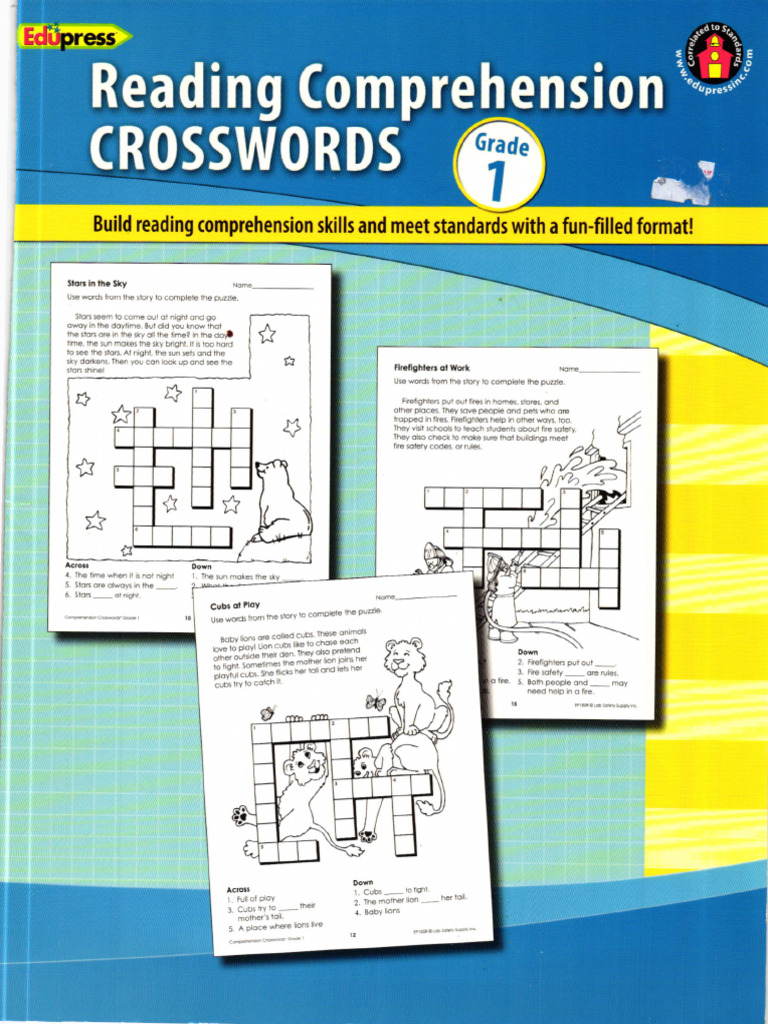 Comprehension Crosswords Grade 1 PDF