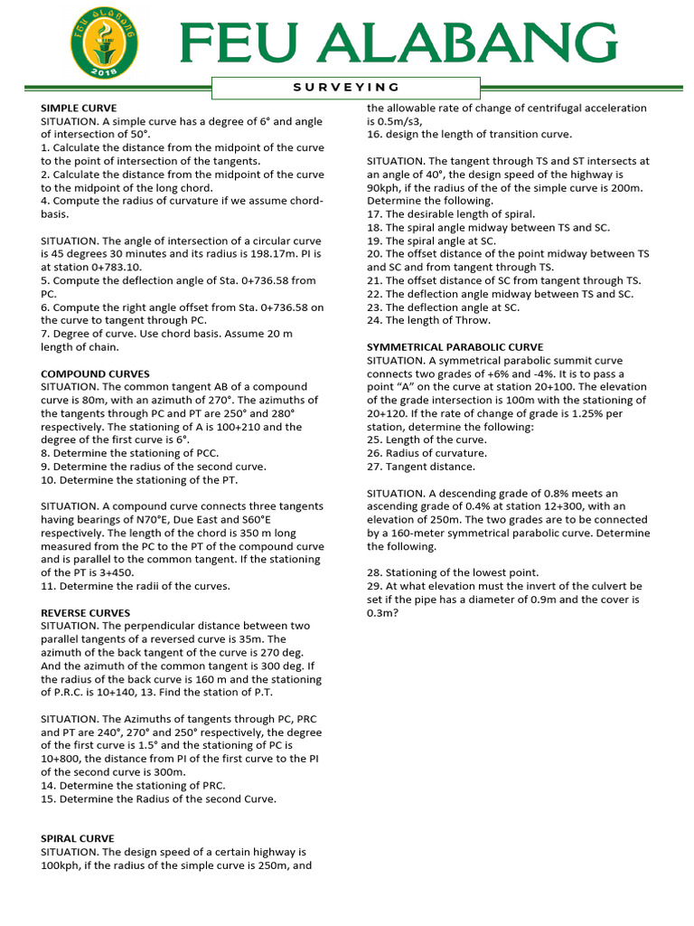 Surveying 2 Pdf Angle Tangent