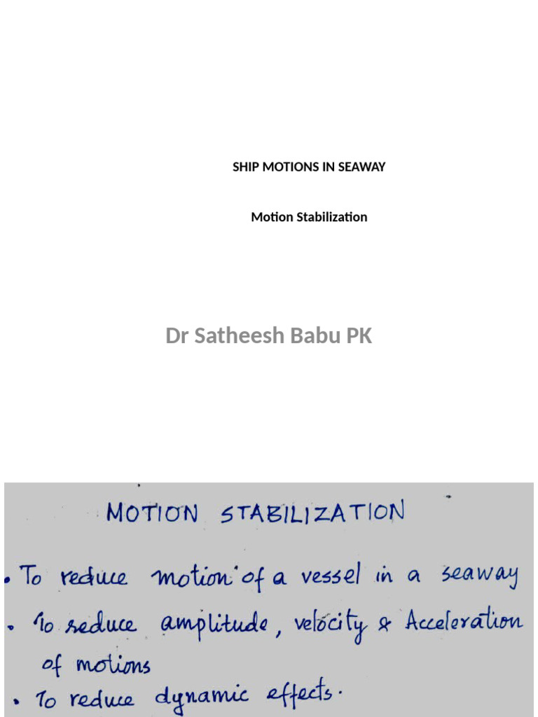 Ship Motion Stabilization Techniques | PDF