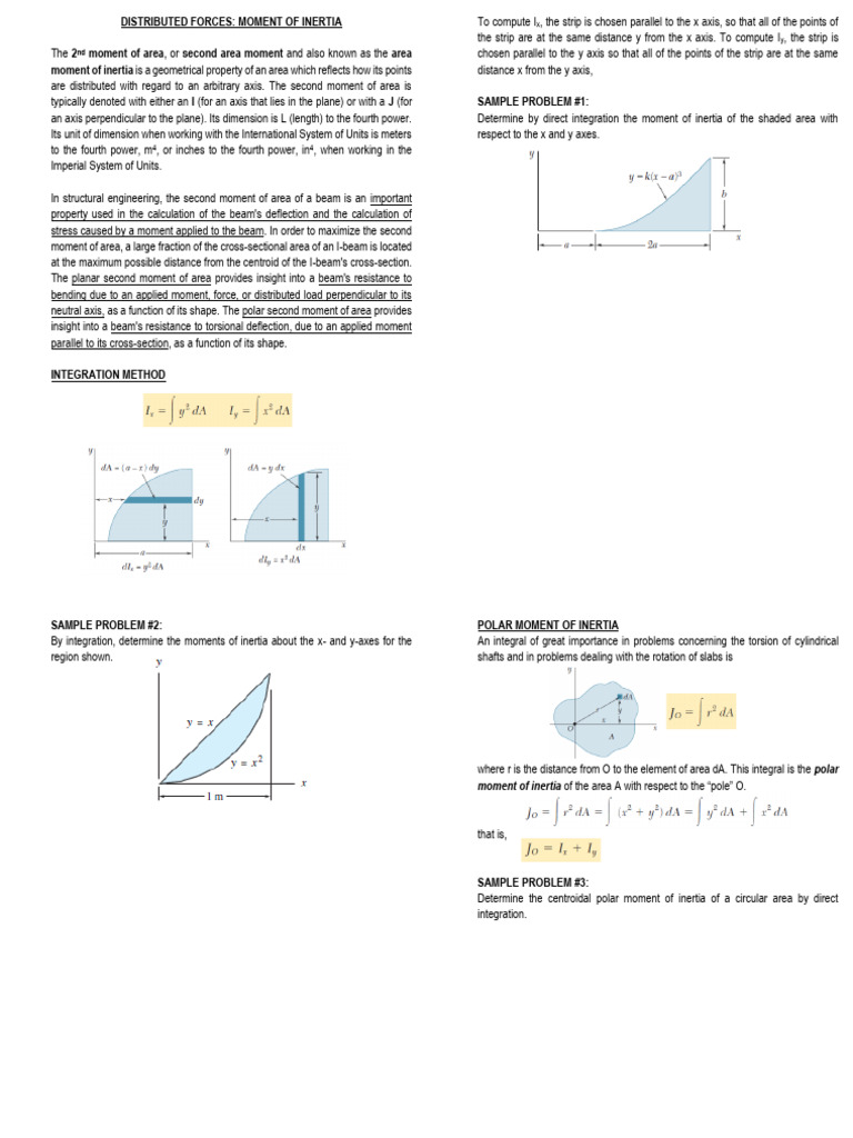 Moment of Inertia | PDF | Mechanics | Geometry