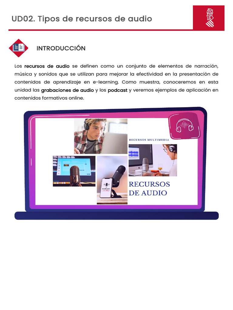 UD 02. Tipos de Recursos de Audio | PDF | Podcast | Informática