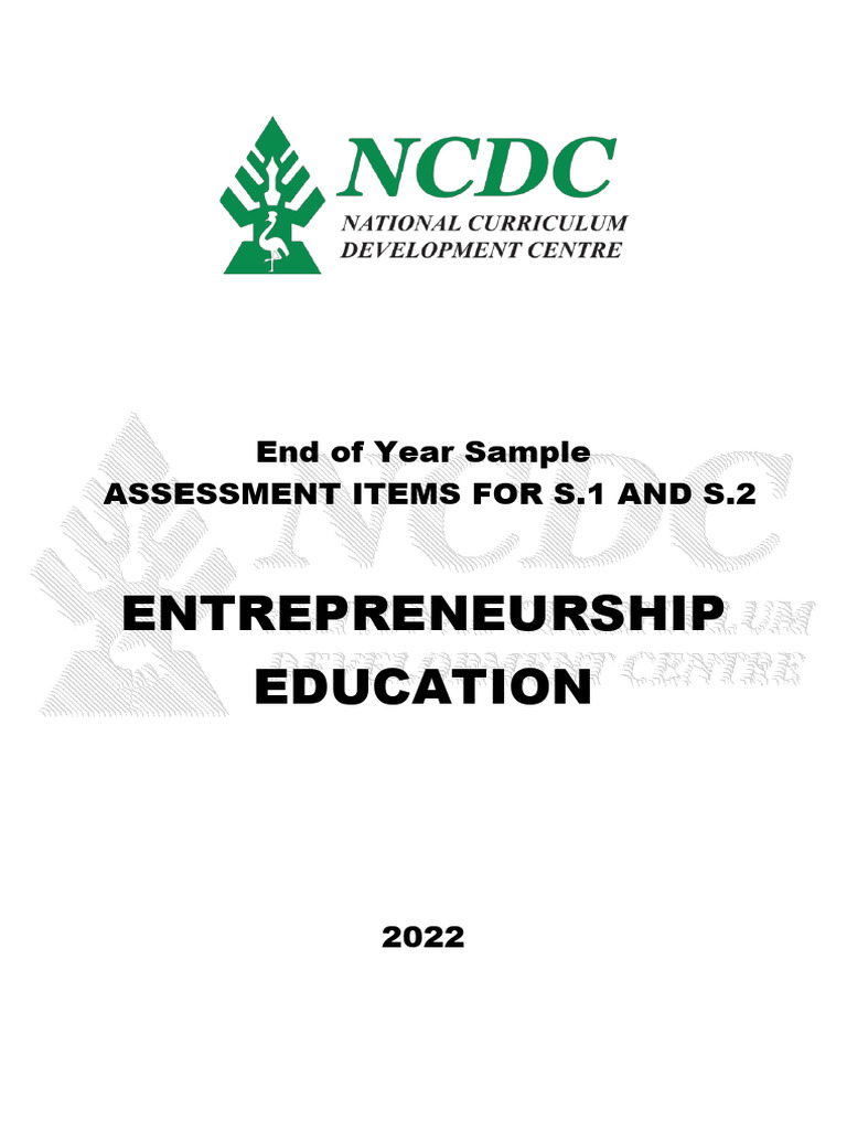 End-of-Year Entrepreneurship Assessment | PDF | Entrepreneurship ...