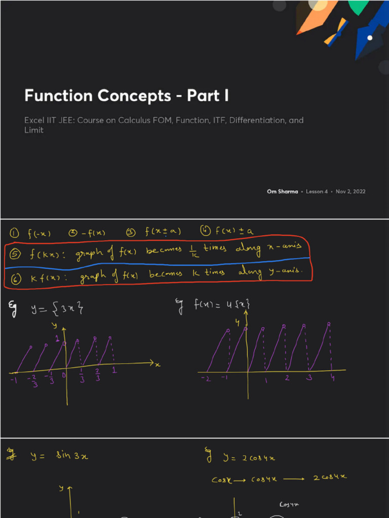 Function Concepts Part I With Anno | PDF