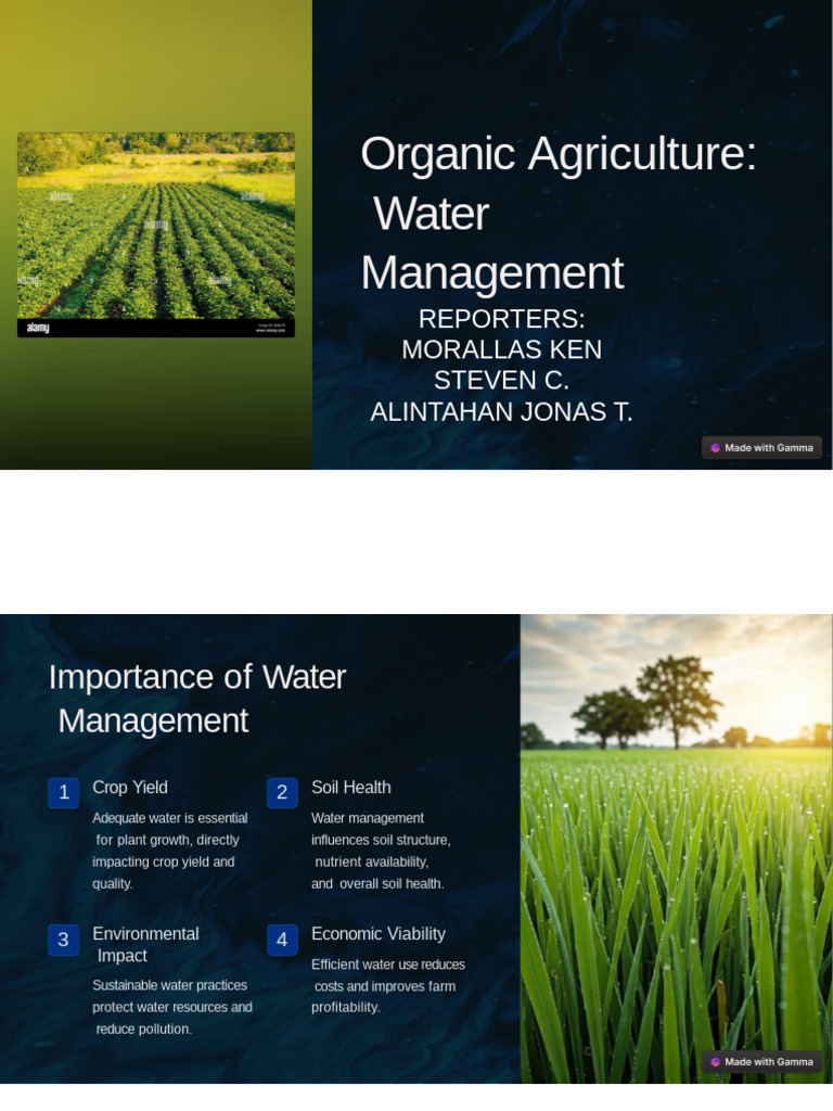 Sustainable Water Management in Organic Farming | PDF | Irrigation | Soil