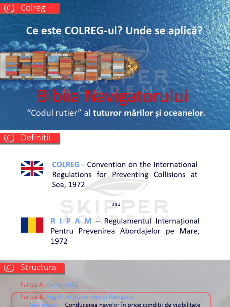 COLREG - Prezentare | PDF