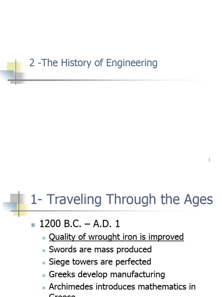 Engineering Innovations Through Ages | PDF | Engineering