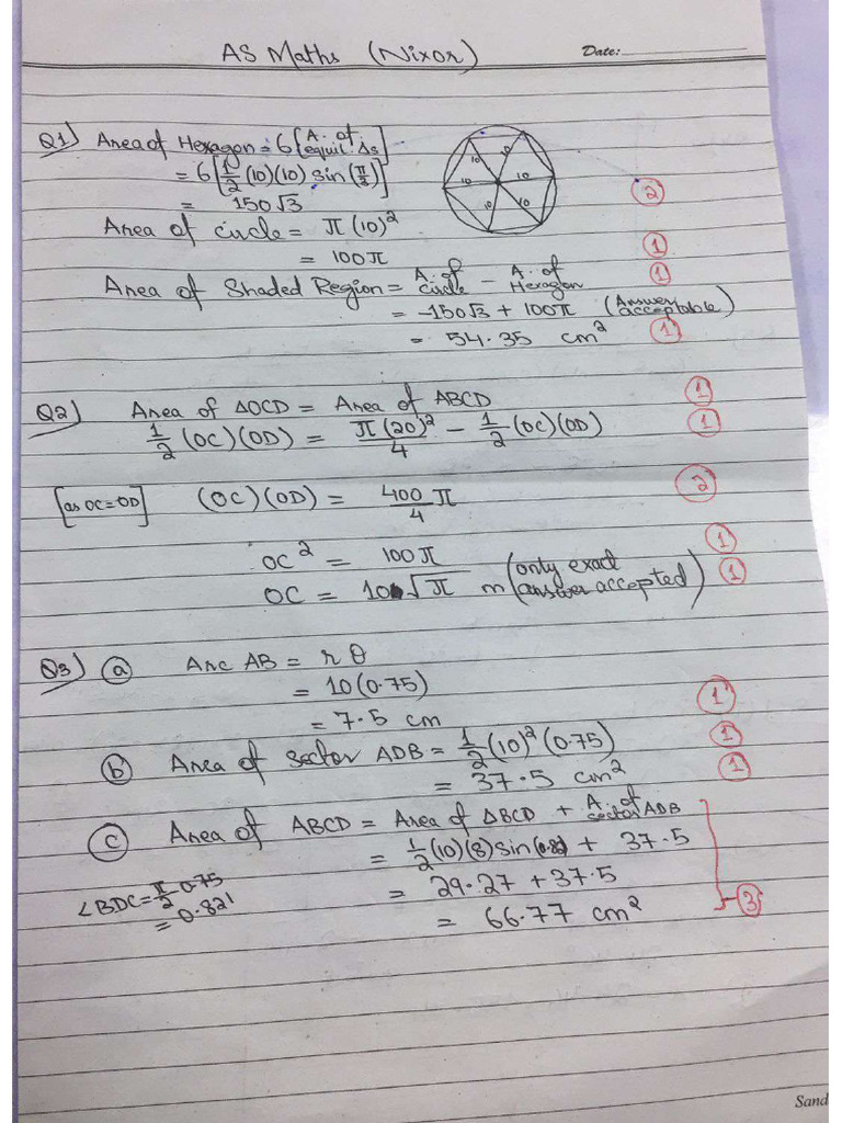 AS Maths MS - 241029 - 155237-1 | PDF