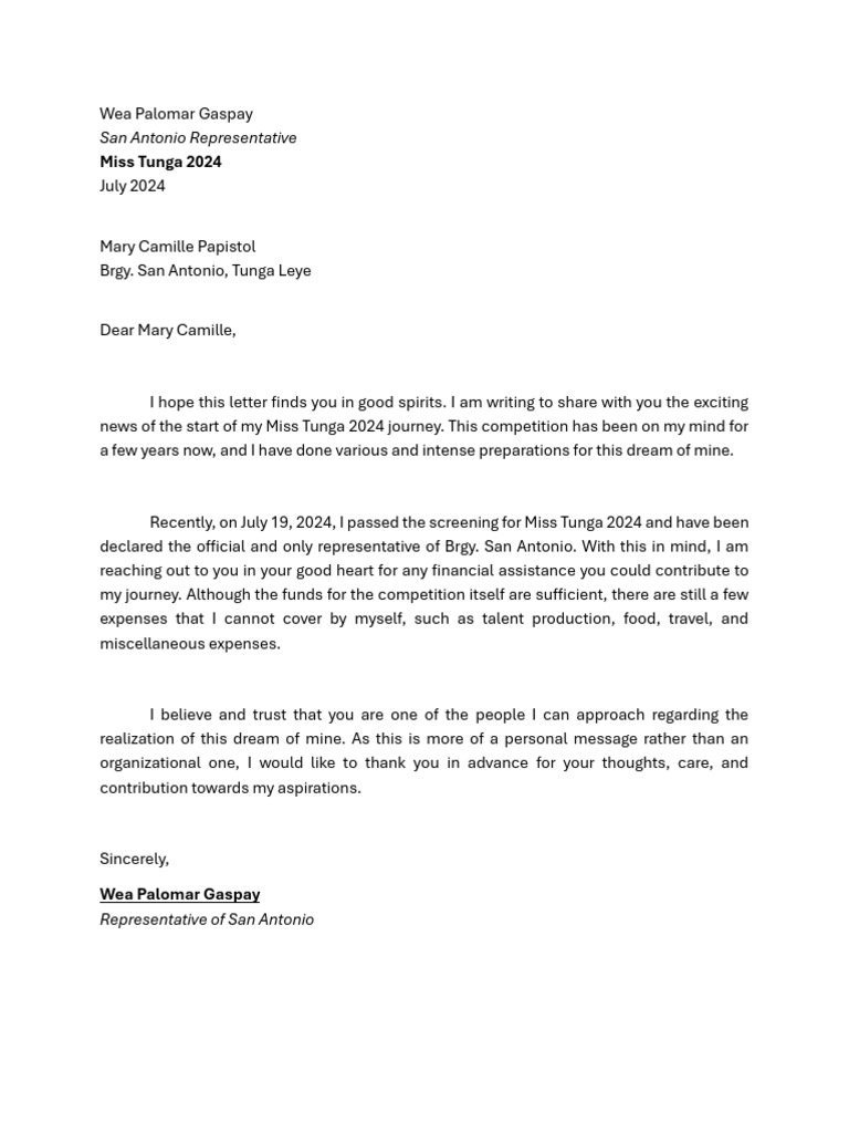 Letter | PDF