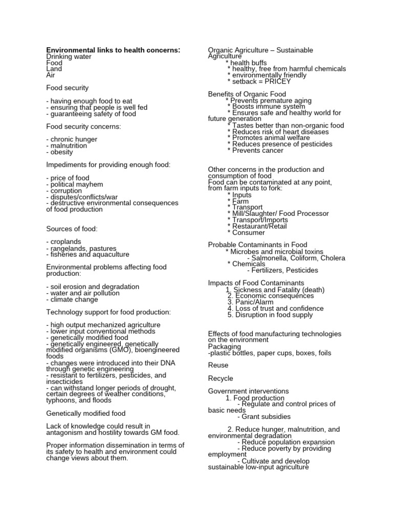Environmental Impact on Food Security | PDF | Agriculture | Green ...