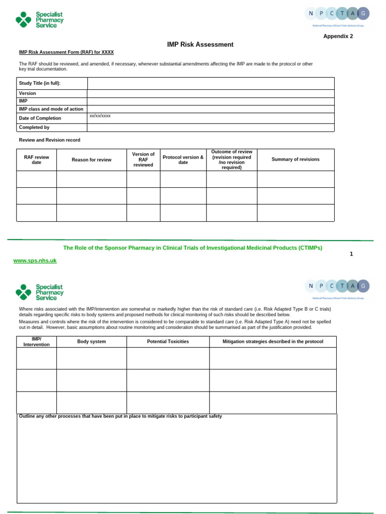 Monitoring IMP Risks in Clinical Trials | PDF | Risk | Clinical Trial