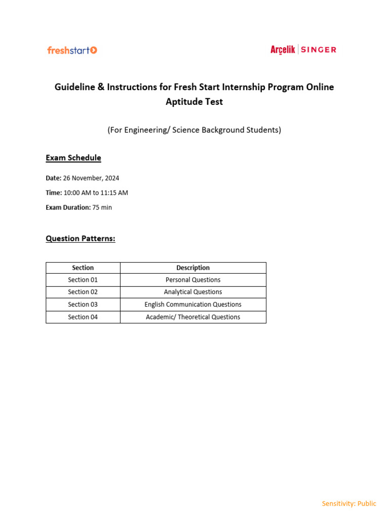 Quilgo Aptitude Test Guidelines | PDF | Computing