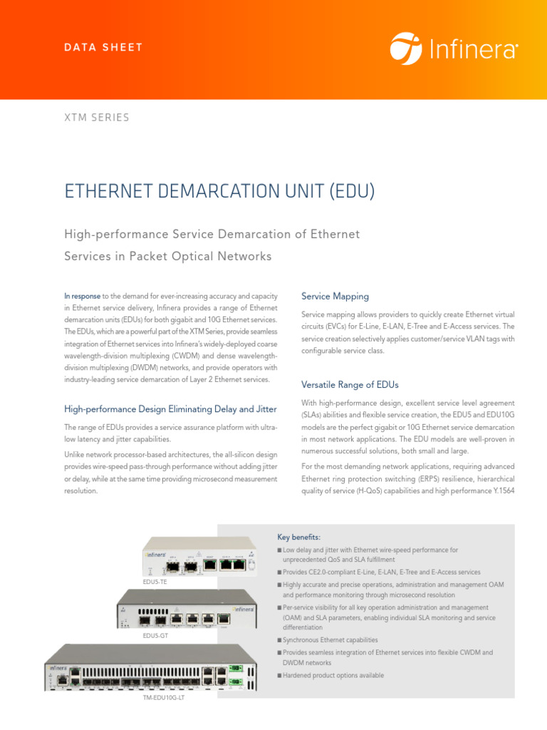 Ethernet Demarcation Units Overview | PDF | Computer Network | Quality ...