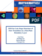 DNS For Late Stage Structure of Flow Transition On A Flat-Plate Boundary Layer