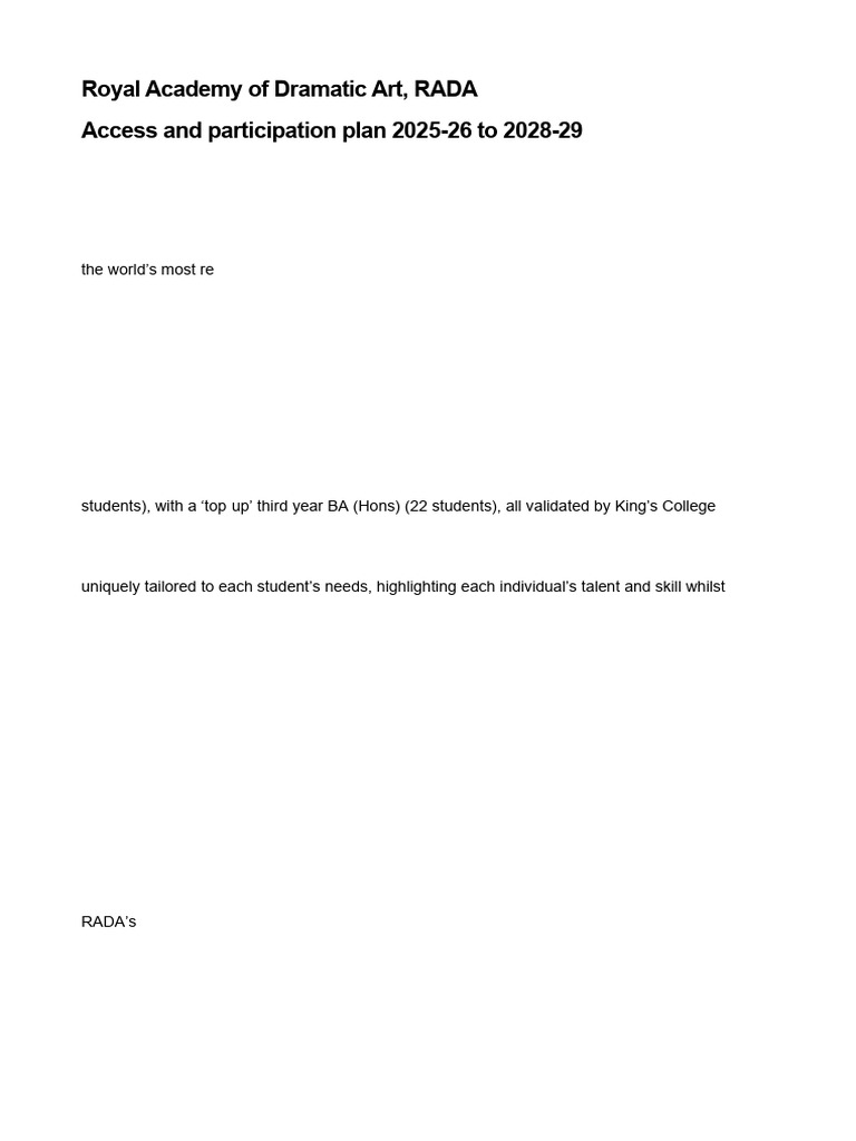 Royal Academy of Dramatic Art APP 2025-26 V1 10009292 | PDF | Cost Of ...