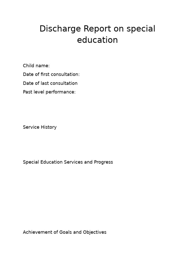 Discharge Report 1 | PDF