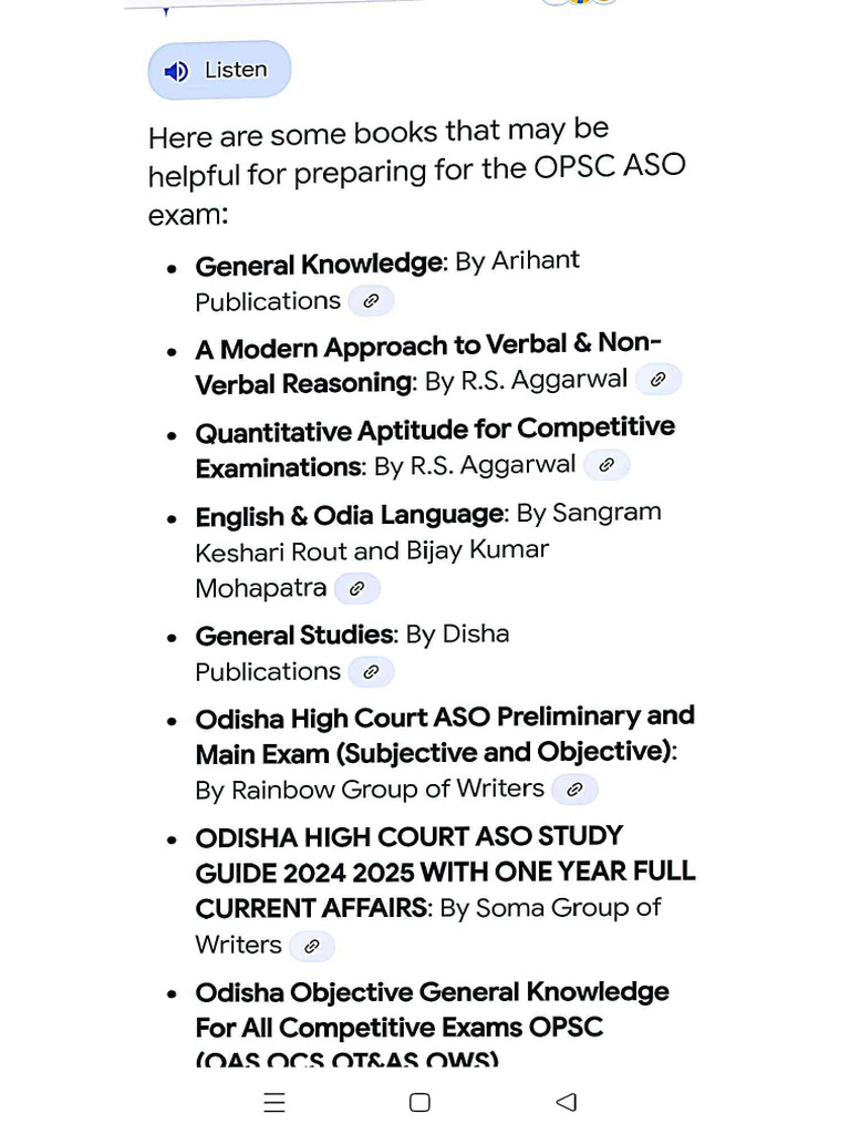 OPSC ASO Exam Preparation Books List | PDF