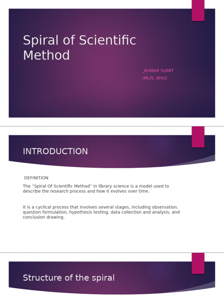 Ranganathan's Spiral of Scientific Method | PDF | Cartesian Coordinate ...
