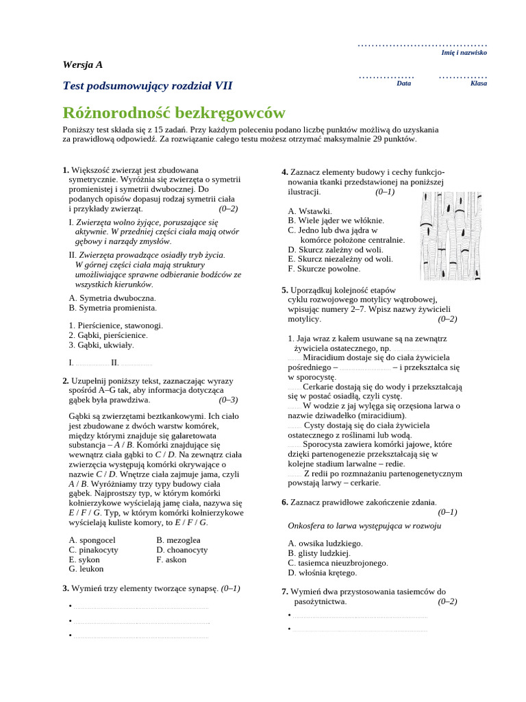 test-6-roznorodnosc-bezkregowcow-pdf