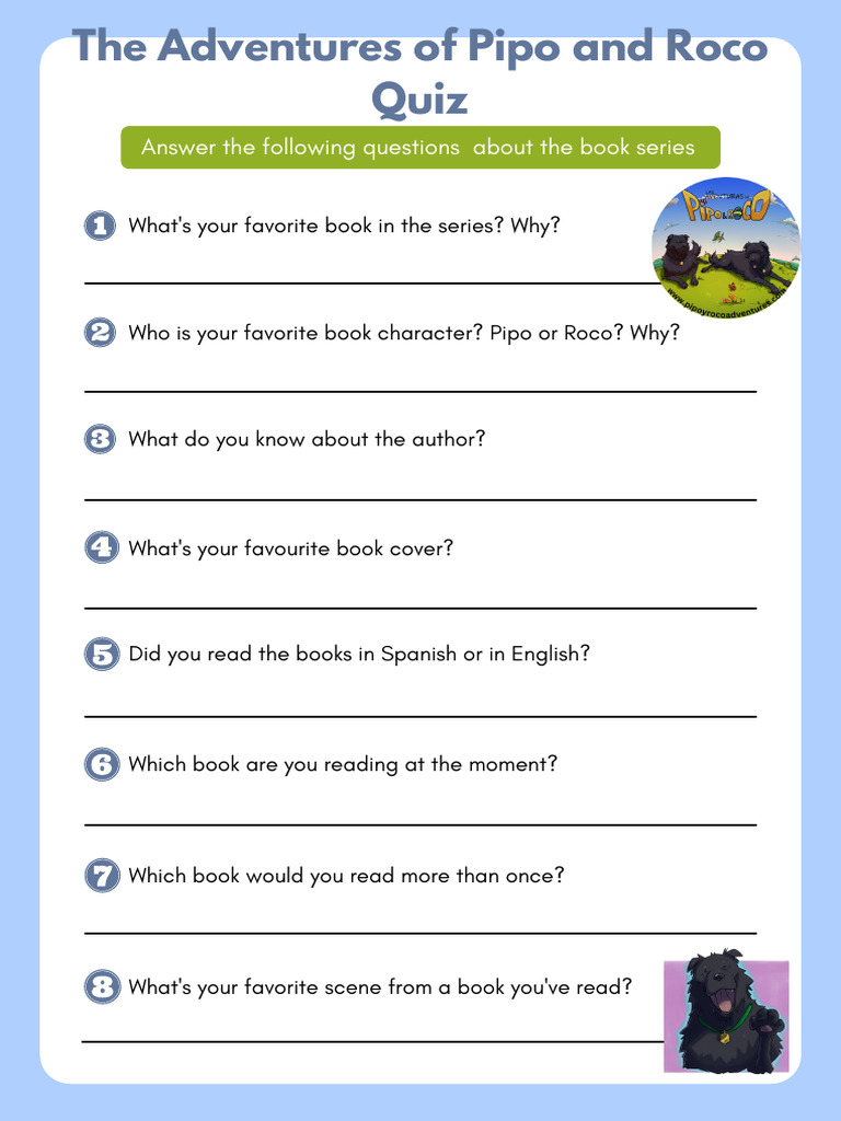 Answer The Following Questions About Pipo and Roco | PDF