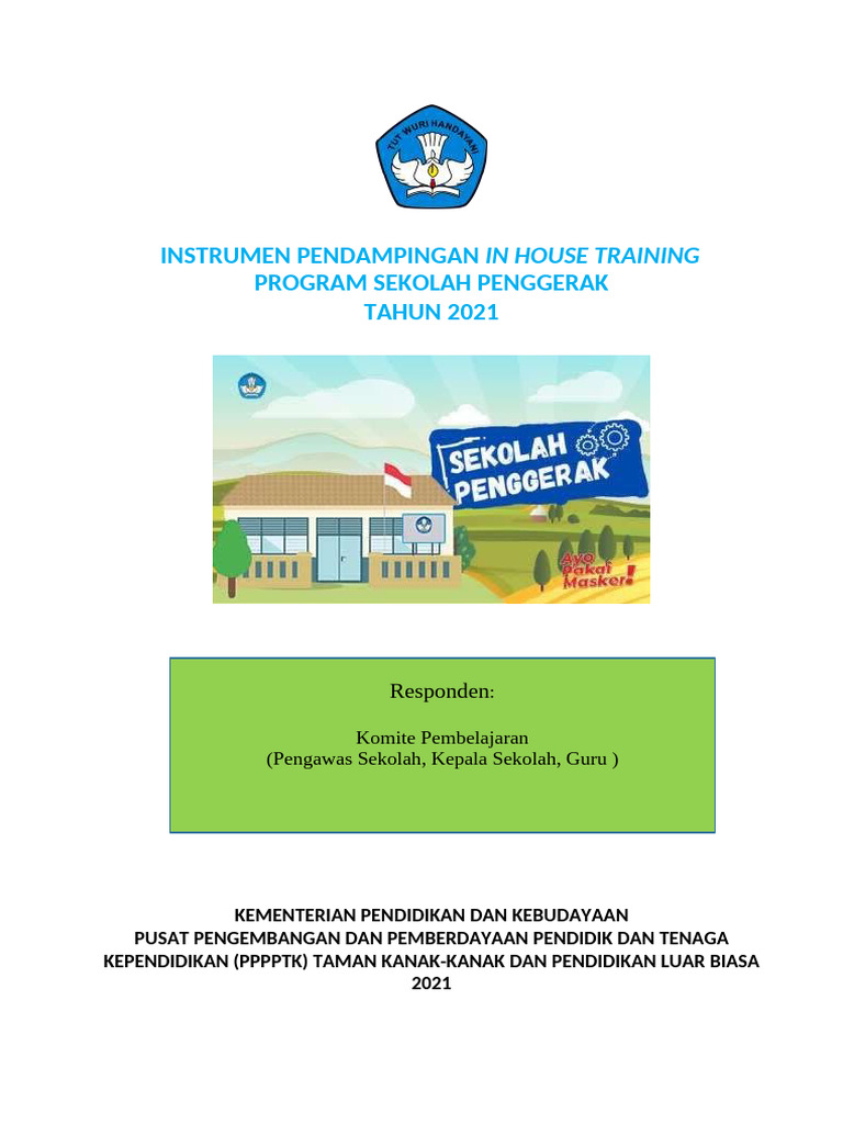 Instrumen IHT Program Sekolah Penggerak | PDF