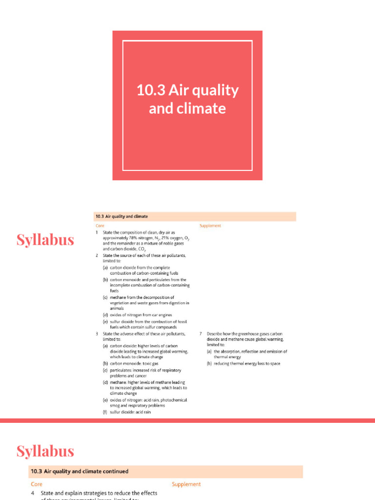 Air Quality, Pollution, and Solutions | PDF | Climate Change | Combustion
