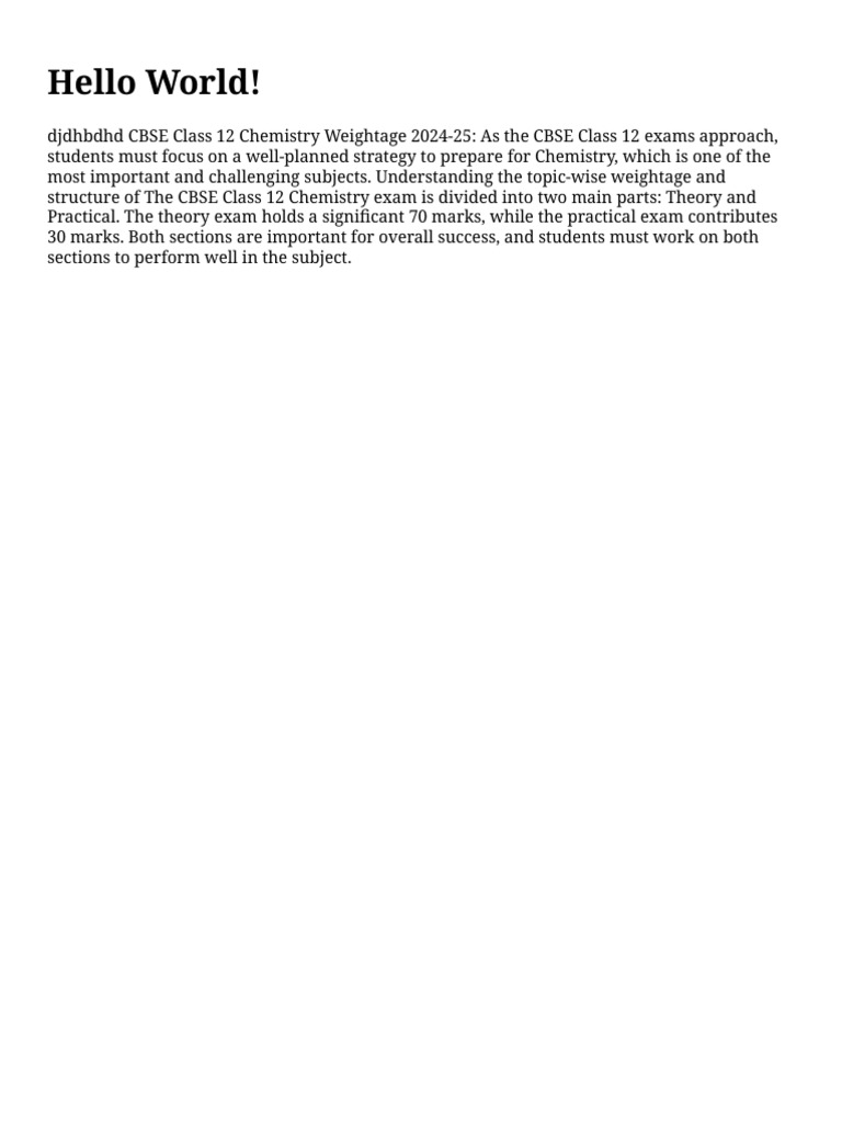 Hello, World! | PDF