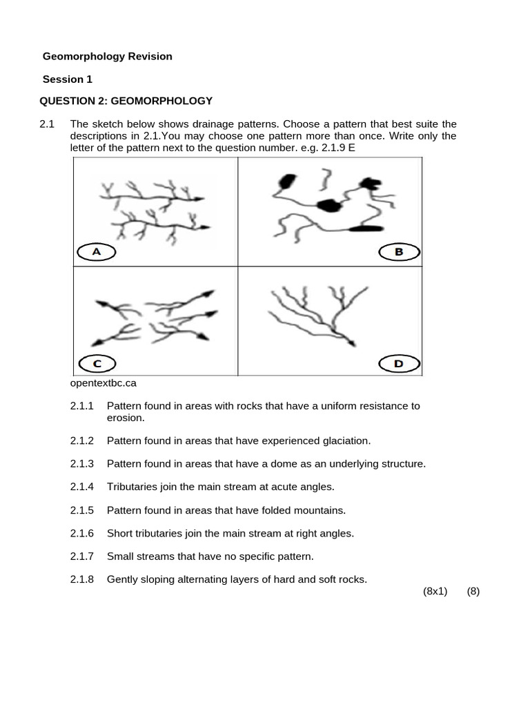 Geomorphology Drainage Patterns and Processes | PDF | River | Erosion