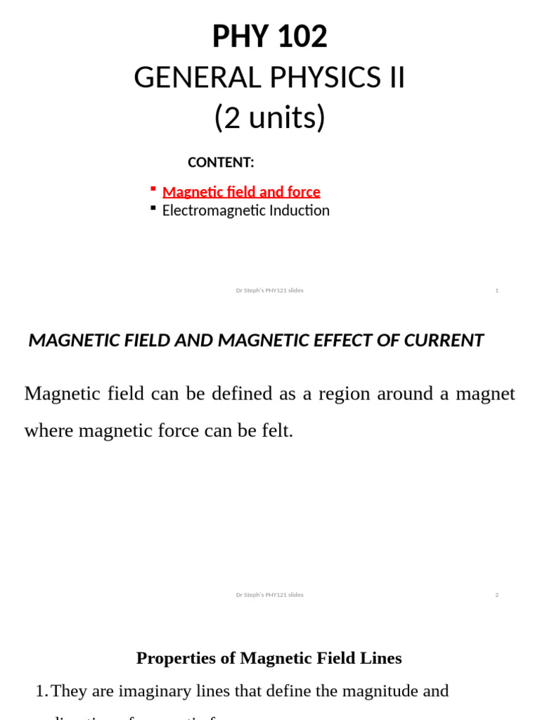 Magnetic Fields and Electromagnetism Basics | PDF | Magnetic Field ...