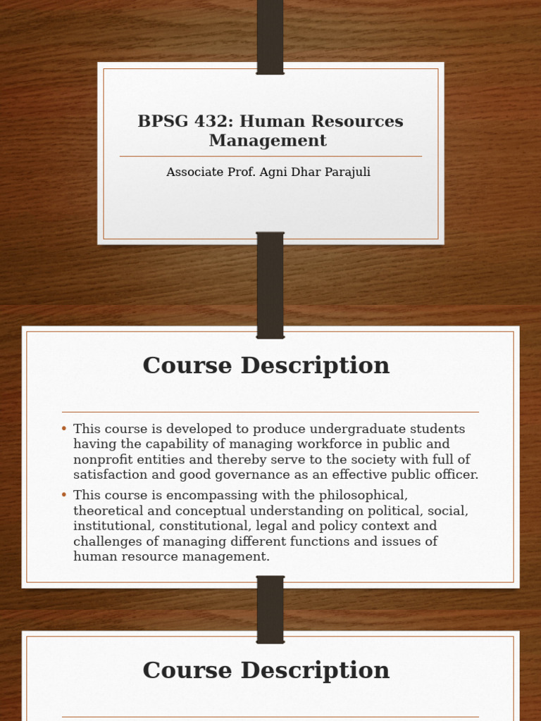 Human Resources Management Course Overview | PDF | Human Resource ...
