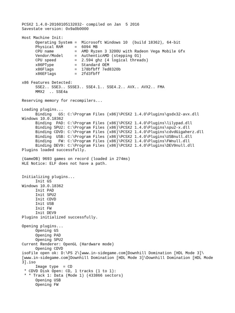 Emu Log | PDF | Graphics Processing Unit | Booting