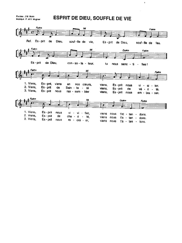 Esprit de Dieu Souffle de Vie | PDF