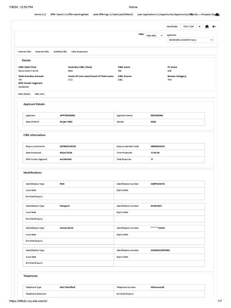 Devendra Cibil | PDF | Credit | Finance & Money Management