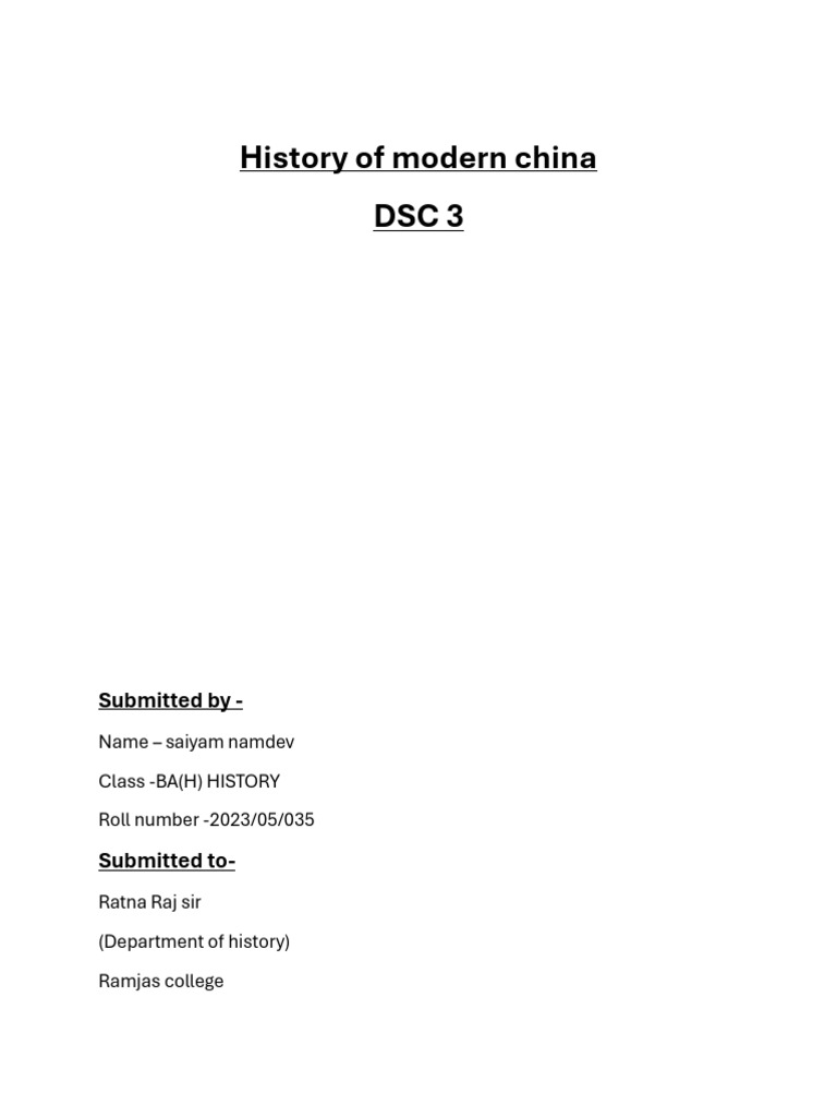 KMT and CCP: Foundations of Modern China | PDF | Kuomintang | Chinese ...