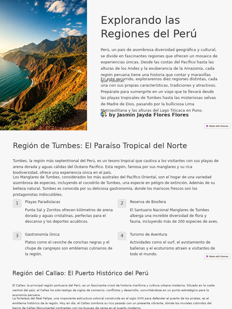 Regiones del Perú: Diversidad y Cultura | PDF | Perú | Lima