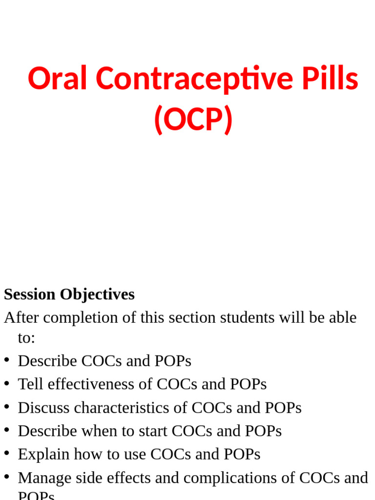 Understanding Oral Contraceptive Pills | PDF | Combined Oral ...
