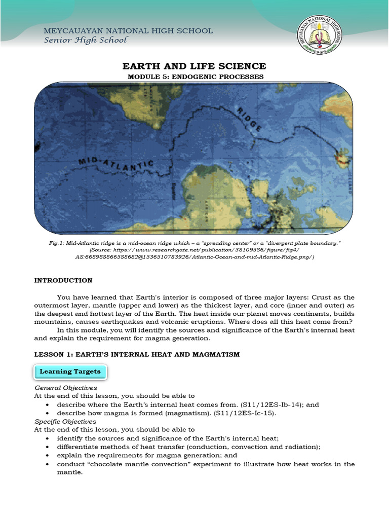 Earth's Internal Heat and Magmatism | PDF | Magma | Plate Tectonics