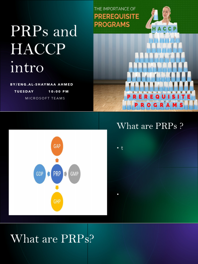 PRPs and Haccp Intro | PDF