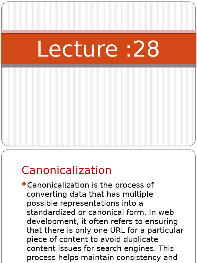 Lecture 28 | PDF
