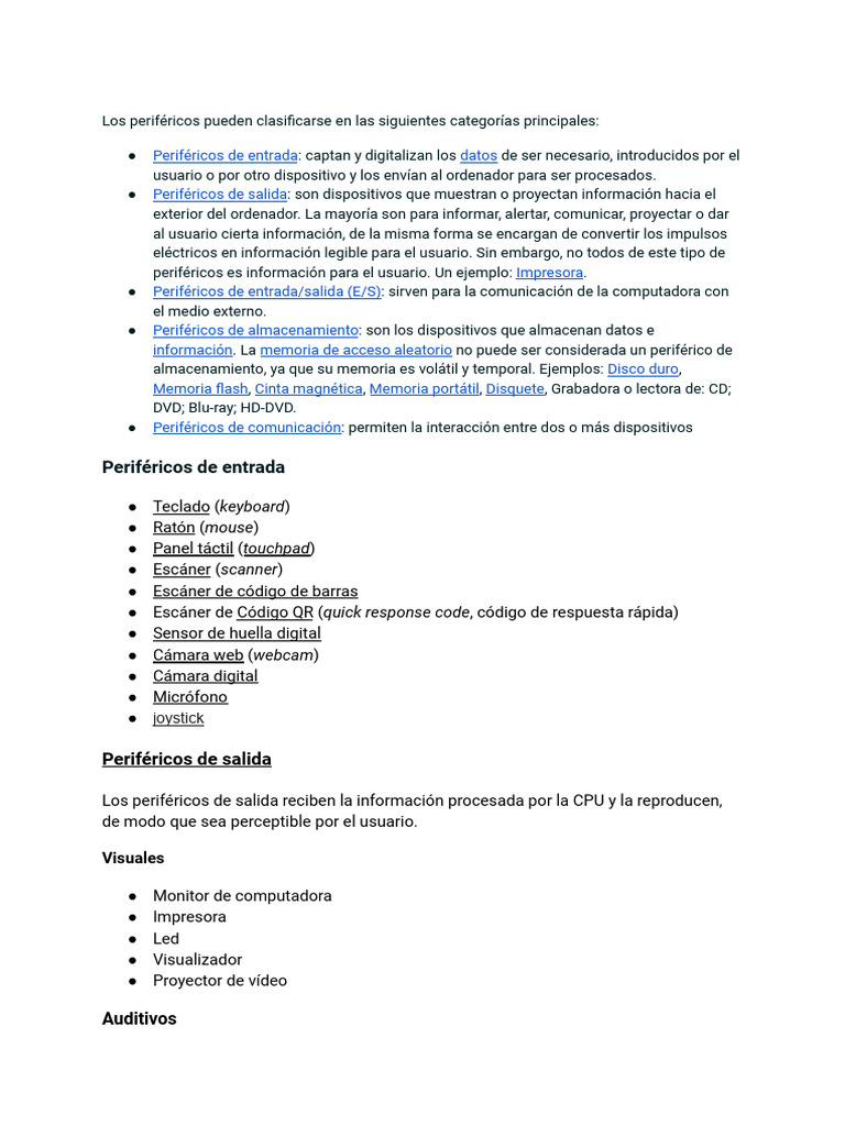 Informática | PDF | Periférico | Hardware de la computadora