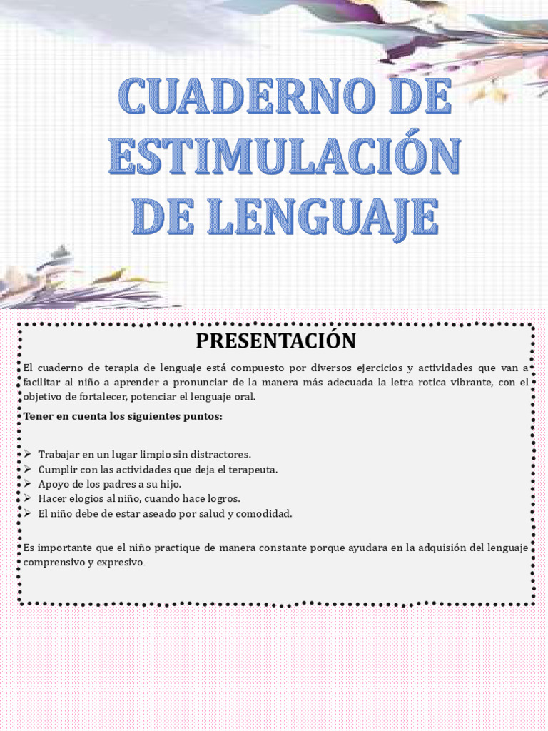 Actividades de Lenguaje para Niños 1-2 Años | PDF