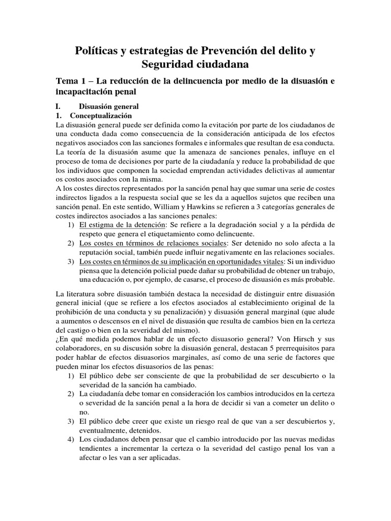 Politicas de Seguridad y Prevencion Del Delito | PDF | Castigos | Justicia