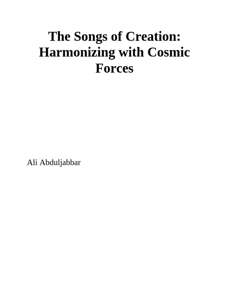 Part 10 The Songs of Creation Harmonizing With Cosmic Forces | PDF ...
