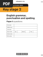 2023 Key Stage 2 English Grammar Punctuation and Spelling Paper 1 ...
