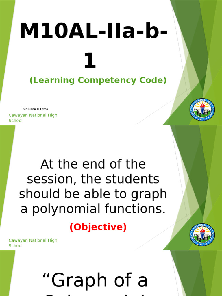 Graphing Polynomial Functions Guide | PDF | Function (Mathematics ...