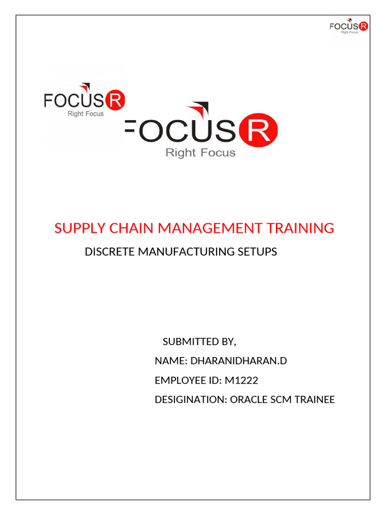 M1222 - Discrete Manufacturing Setup Document | PDF | Software | Computing