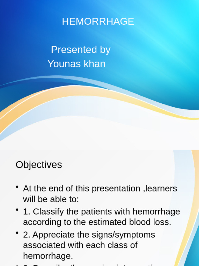 Managing Hemorrhage: Nursing Interventions | PDF | Bleeding | Shock ...