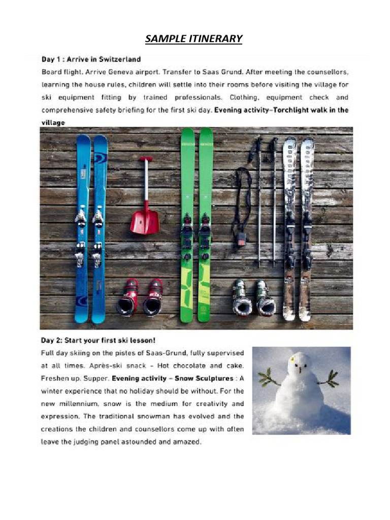 Ski & Snowball Programme | PDF