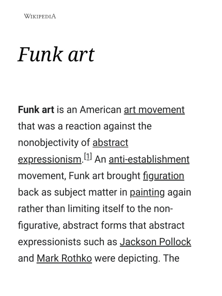 Overview of Funk Art Movement | PDF | Visual Arts Theory | Museology